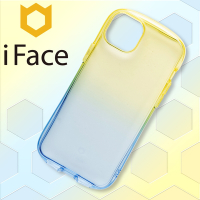 日本 iFace iPhone 14 Plus Look in Clear Lolly 抗衝擊透色糖果保護殼 - 藍寶檸檬色