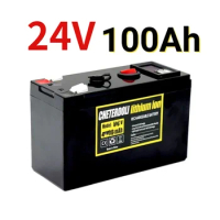 24V Battery 100Ah 18650 Lithium Battery Pack Rechargeable Battery for Solar Energy Electric Vehicle Battery+ 25.2v 2A Charger