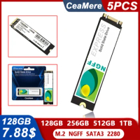 5PCS M.2 SATAIII NGFF 128G 256GB SSD 512GB 1TB ssd m.2 2280 ssd Solid State Drive Hard Disk For laptop desktop