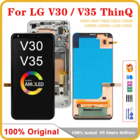 6.0" Original AMOLED For LG V30 H930 H933 V350 LCD Display With Frame Touch Screen Digitizer For LG V35 ThinQ Screen Replacement