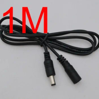 High quality 100PCS CCTV DC Power Extension Cable 1 Meter / 3FT 3 FT Jack Socket to 5.5mm x 2.1mm Male Plug + free Shipping