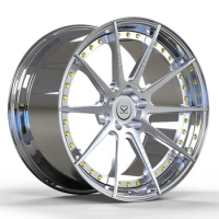 for SS Custom 2 Pc Concave Beadlock 17 18 19 20 21 Inch 5x120 Rims Alloy Forged Car Wheels