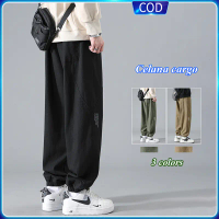 Celana Jogger Pria Korean Style Celana cargo Fashion korea lurus loose pants pria celana kasual Fash