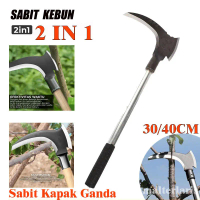 (30/40CM)Pemangkas Sabit Kapak Ganda Pemangkas Rumput Multifungsi 6722/Sabit Arit Rumput Baja Asli S