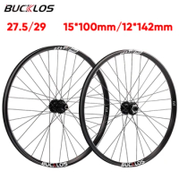 BUCKLOS MTB Wheelset 29 Bicycle Wheel Rims Thru Axle 15*100mm/12*142mm Mountain Bike Wheelset 32H 120 Sounds 8/9/10/11S MTB Part