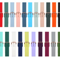 22mm 20mm Silicone Band For Samsung Galaxy Watch 6/5/4/3 Huawei Watch 3 GT2/Amazfit GTR/GTS Bracelet Wristband For Active 2 Belt