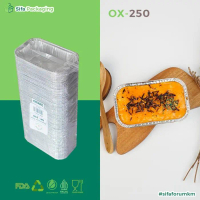 Alumunium Foil Tray Cup Ox 250 Lasagna Macaroni Schotel Dimsum Mentai Klapertart Spaghetti Brulee Br