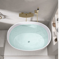 優樂悅~澳寧潔橢圓形家用成人浴缸亞克力泡澡桶深泡無縫獨立式小戶型浴缸