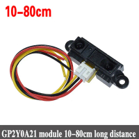 Penderia Julat Inframerah, 2Y0A21 GP2Y0A21YK0F, Penderia Jarak Inframerah GP2D12, Julat 10-80cm, den
