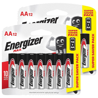 【Energizer 勁量】10倍電量MAX鹼性3號AA電池24入吊卡裝(1.5V長效鹼性電池LR6)