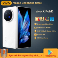 Original Vivo X Fold 3 Foldable 5G Mobile Phone 5500mAh 80W SuperVOOC Snapdragon 8 Gen 2 Octa Core 50MP Rear Three Cameras NFC