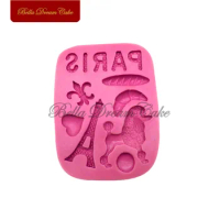 3D Paris Shopping Dog Design Silicone Mold DIY Chocolate Fondant Mould Handmade Soap Clay Molds Cake Decorating Tools Bakeware