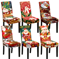 Bọc Ghế Ăn Co Giãn Lưng Cao Chủ Đề Giáng Sinh, Đồ Trang Trí Ghế Tiệc Giáng Sinh, [FBshop]