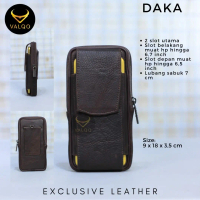 VALQO DAKA Sarung HP Kulit Sapi Asli 2 Slot Muat HP Hingga 6,7 inch Tempat HP Dompet HP
