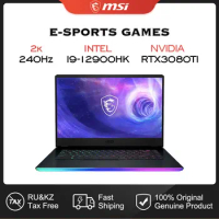 MSI GE66 Raider Gaming Laptop 15.6 Inch QHD 2K 240Hz IPS Screen Notebook i9-12900HK 32GB 2TB RTX3080Ti Gamer Computer Ultrabook