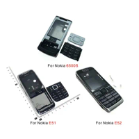 For Nokia 6500S E51 E52 6700c Housing Cover Battery Back Cover English Complete front Keyboard Case 