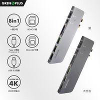 【Grenoplus】USB 3.0 Type-C(八合一多功能Macbook Hub 集線器)