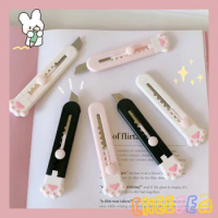 1 PCS Cute Girly Pink Cat Paw Alloy Mini Portalble Utility Knife Cutter Letter Envelope Opener Mail Knife Office School Supplies