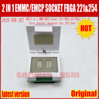 NEW Original 2 in 1 EMMC/EMCP Socket (221-FBGA,254-FBGA) Test Socket Adapter for UFI-Box