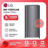 KULKAS 1 PINTU LG KAPASITAS 164 LITER GN-Y201CLS GARANSI RESMI (MEDAN)