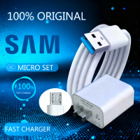 For Samsung Charger Original Fast Charger 18W Micro USB/Type-C Charger 2In1 Adapter Set For Android 