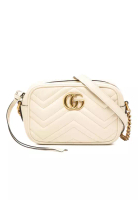Gucci 二手 Gucci Mini Gg Marmont Matelasse 皮革斜背包
