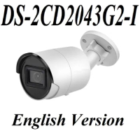 DS-2CD2043G2-I 4MP Bullet Network Camera POE IR 40m H.265+ SD Card Slot IP67 Replace DS-2CD2043G0-I IP Camera English Version