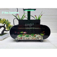 SKY - "BLACK SERIES" Aquarium Minimalis Air Mancur /Model talang/Aquarium Kaca Akrilik Fullset Fulls