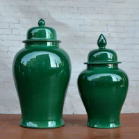 Chinese temple jar vase jingdezhen glazed color storage jar vase high temperature ginger jar home