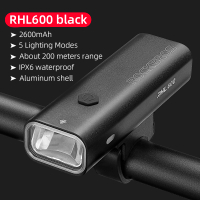 ROCKBROS ไฟหน้าจักรยาน600LM Gradient สีฟ้า/สีแดงอลูมิเนียม Shell Bike Light 5โหมดกันน้ำอัจฉริยะอุณหภ