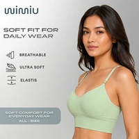 Wimiu Tank Top Tanktop Tangtop Singlet Wanita Crop Top Sport Bra Tanktop 100085 Pink