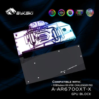 Bykski A-AR6700XT-X GPU Watercooler For ASRock Radeon RX 6700 Challenger Pro Video Card / RGB VGA Block Radiator 5V 12V AURA