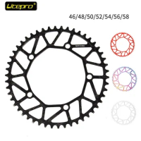 Litepro Super Light Bicycle Chainring 130 BCD 46/48/50/52/54/56/58T Folding Bike Single Speed Disc Positive and Negative Teeth