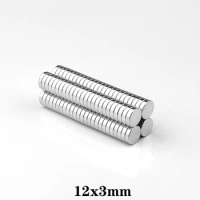 10~200PCS 12x3 mm Rare Earth Neodymium Magnets 12mm x 3mm Super Powerful Strong Magnetic Magnets 12x3mm Round Diameter 12*3 mm