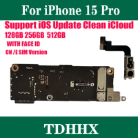 Tested for IPhone 15 Pro Board Clean ICloud Support IOS Update for IPhone 15 Pro Motherboard Placa Face ID Logic Board