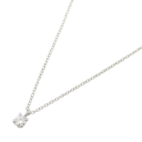 【二手名牌BRAND OFF】Tiffany & Co 蒂芬妮 Pt950鉑金 鑽石 Solitaire 項鍊