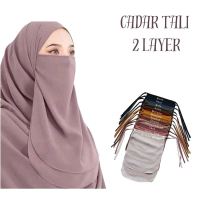Cadar Niqab 2 Layar Cruti Bebydol Premium untuk Muslimah - Jilbab Lembut Nyaman Tidur Safety Instan 