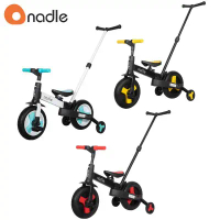 奧地利Nadle SL-A6 摺疊四輪平衡車/滑步車(藍/紅/黃)-藍