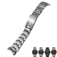 HAODEE For Tudor Heritage Black Bay Pelagos Silver Bracelets Solid Watch Strap 22mm 316L Stainless Steel Watchband