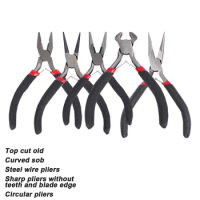 Jewelry Pliers Set 9 Needle Rolling Pliers Round Nose End Cutting Wire Pliers For Beading Looping Wire Jewelry Making DIY Tools