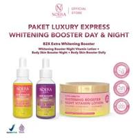 Noera Paket Luxury Express Whitening Booster Day & Night | Whitening Booster Night Vitamin Lotion +
