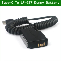 Type-c LP-E17 LP E17 Dummy Battery ACK-E18 DR-E18 DC COUPLER for Canon EOS R8 R10 77D 200D 250D 750D 760D 800D 850D 8000D RP