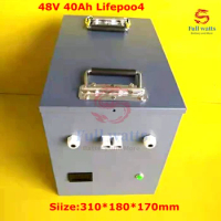 waterproof 48V 50Ah Lifepo4 48v 40AH battery BMS for 2000w Scooter bike tricycle boat backup power +5A charger
