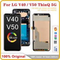 6.4" Original AMOLED For LG V50 ThinQ V500 V500N V500EM V450 LCD Display Touch Screen Digitizer For LG V40 ThinQ LCD Replacement