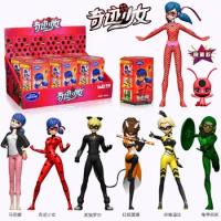 Miraculous Blind Box Ladybug Marinette Rena Rouge Cat Noir Figure Mystery Box Figurine Collectible Kids Toy Birthday Gift