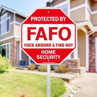 2Pack FAFO Security Sign Around and Find Out Sign FAFO Home Security Signs for Yard Protected by FAF