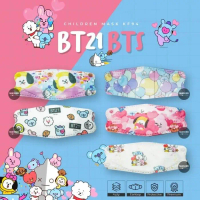 Masker KF94 Anak Cowok Cewek 4Ply Earloop Motif Karakter isi 10 pcs - BT21 BTS