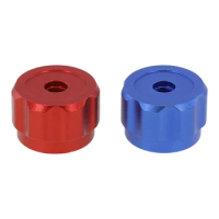 Ensure Smooth with Aluminum Alloy Round Wheel Handle for Faucet Handles Manifold Gauges Knob Red Blue