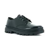 【PALLADIUM】 PALLATROOPER OX-1 皮鞋 黑 牛皮法式軍靴 低筒 中性 77209010_FEEL9S-US4.5/22.5CM