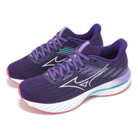 Mizuno 慢跑鞋 Wave Inspire 21 女鞋 紫 白 支撐 波浪片 運動鞋 美津濃 J1GD2544-27